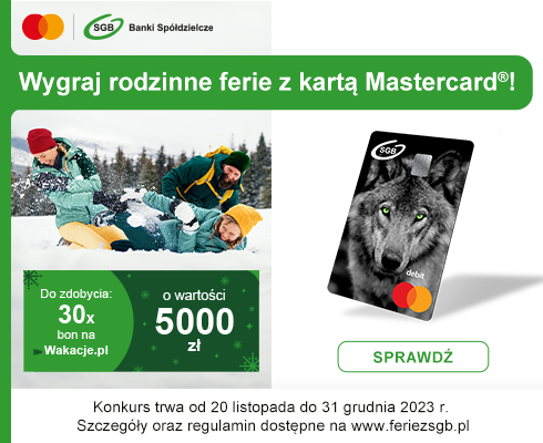 Wygraj rodzinne ferie z kartą Mastercard® SGB