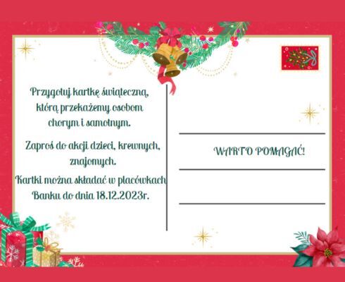 Kartka świąteczna dla osób samotnych, chorych