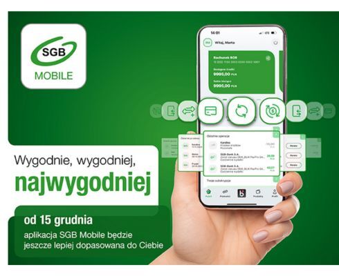 Aplikacja SGB Mobile - zmiany 15 grudnia 2023 r.