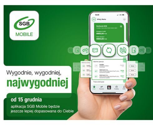 Aplikacja SGB Mobile - zmiany 15 grudnia 2023 r.